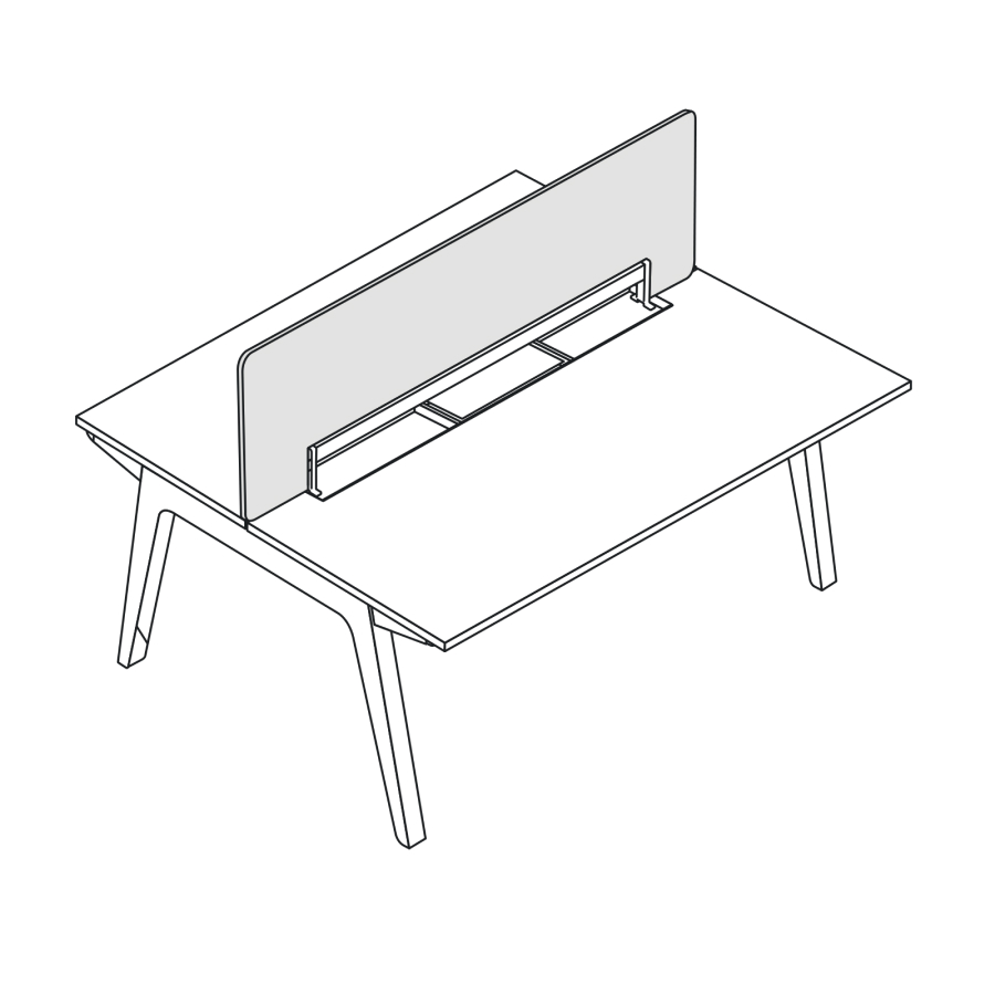 Herman Miller workspace table Back-to-Back–Toolbar Screen diagram