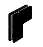 Hafele door spring and patch fittings in black matt finish to balance the door and ensure smooth operation.