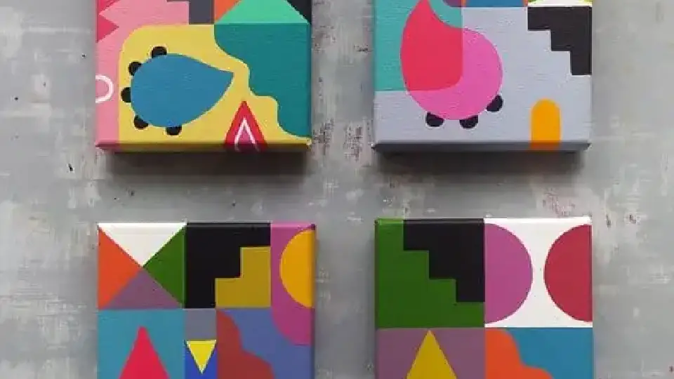 Beautiful wall paintings by acrylic paints