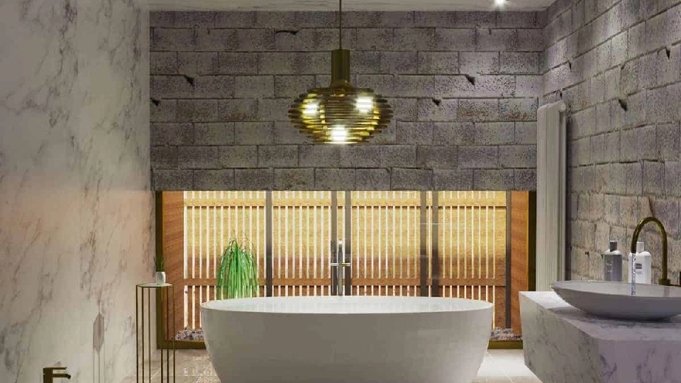 master bathroom ceiling design with bathtub
