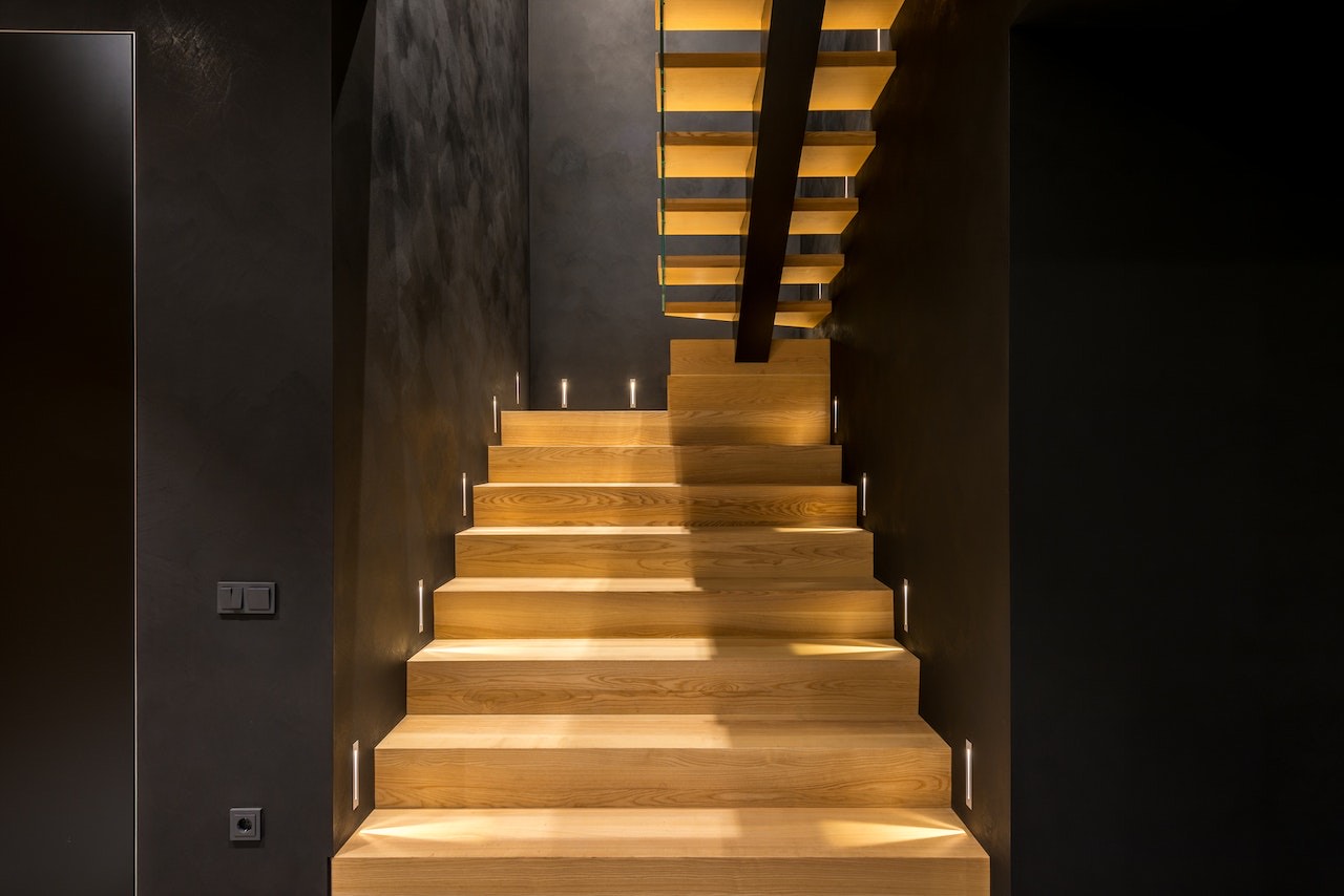 U-shaped stairs providing a seamless flow with its graceful design, stair design for small space