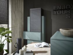 Rehau Nobel matt roller shutter design for modular kitchens