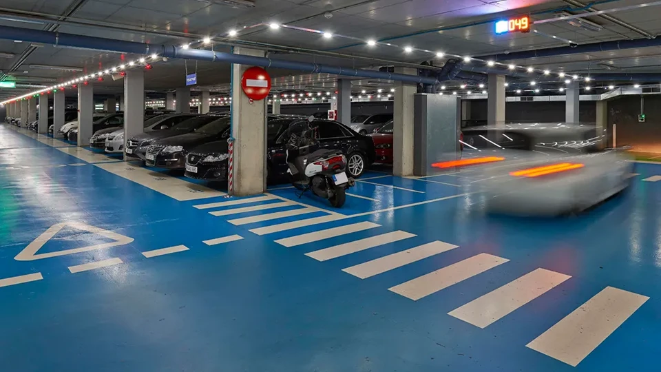 led lighting in a parking lot