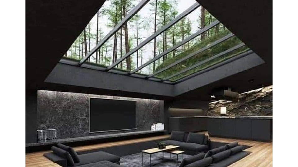 black living room