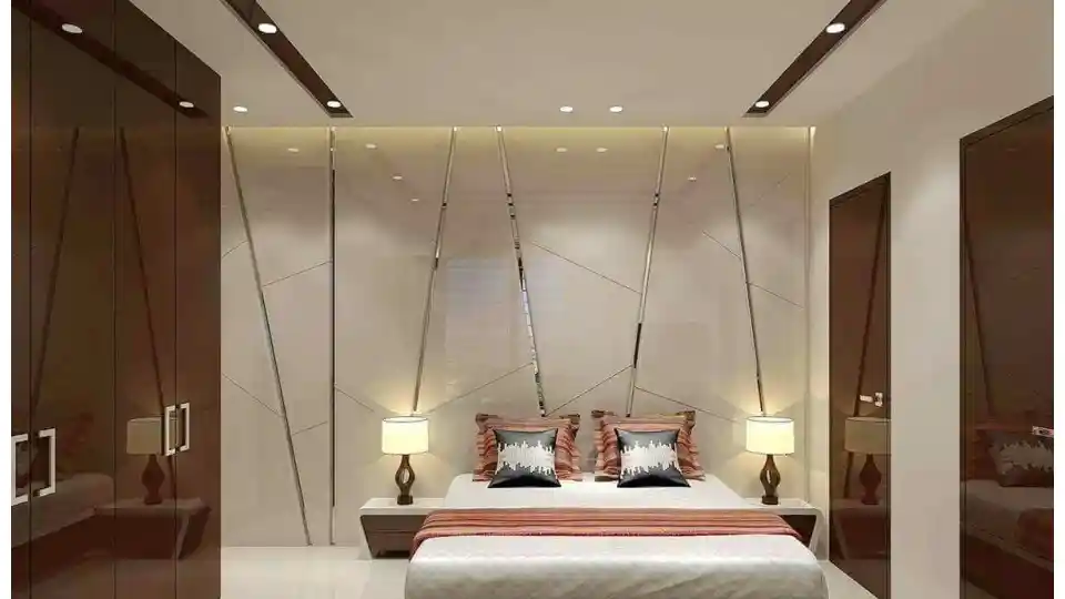 Gypsum ceiling in bedroom