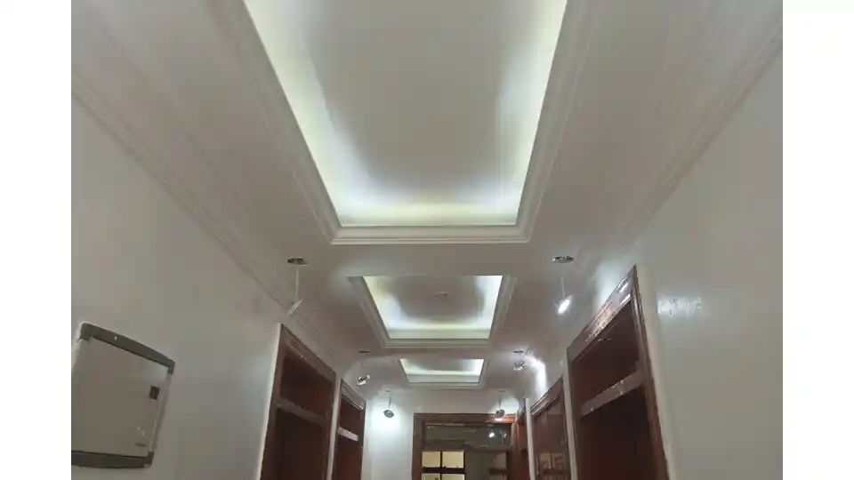 False ceilings in a corridor