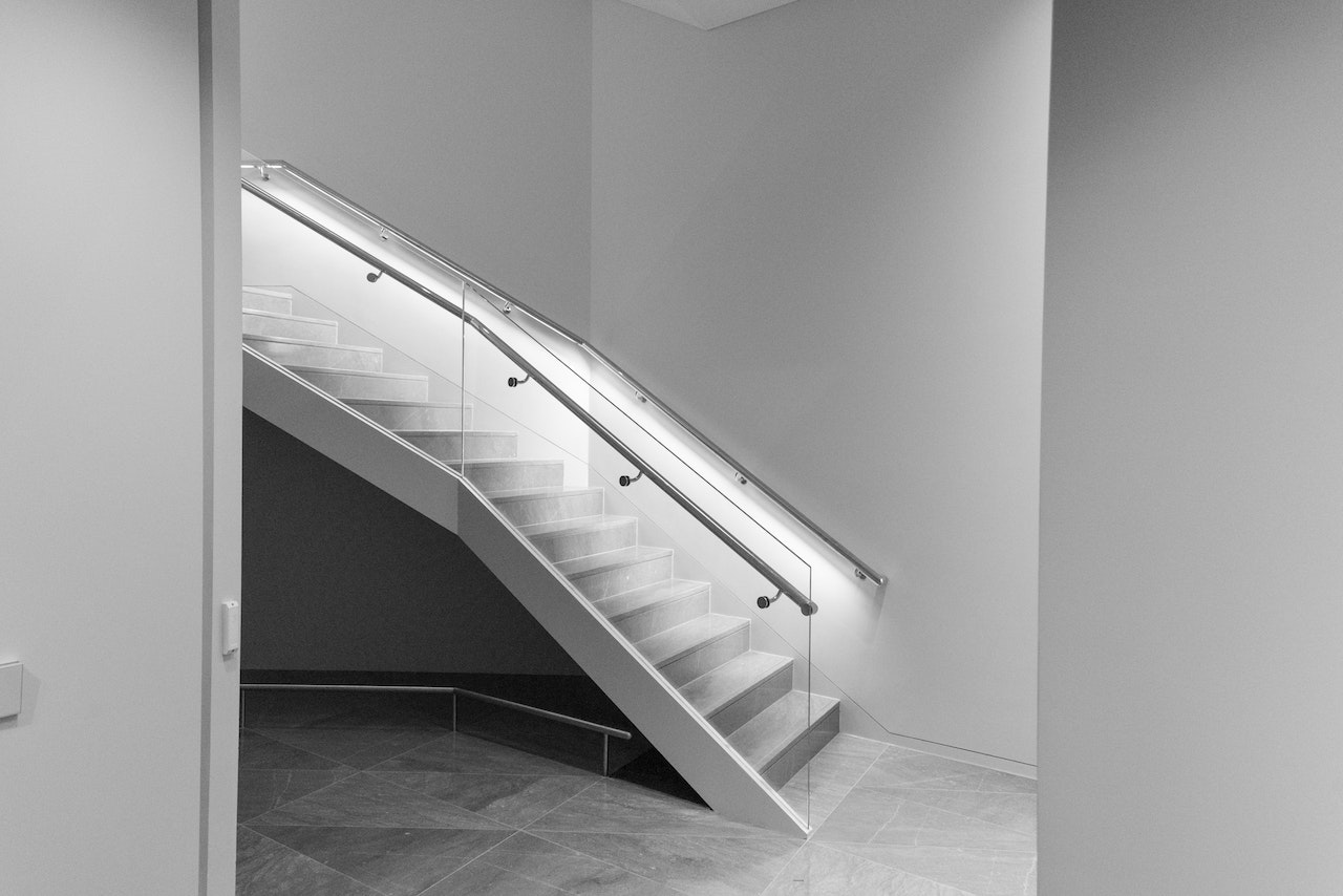 clear acrylic glass railing design stairs showcasing unobstructed view