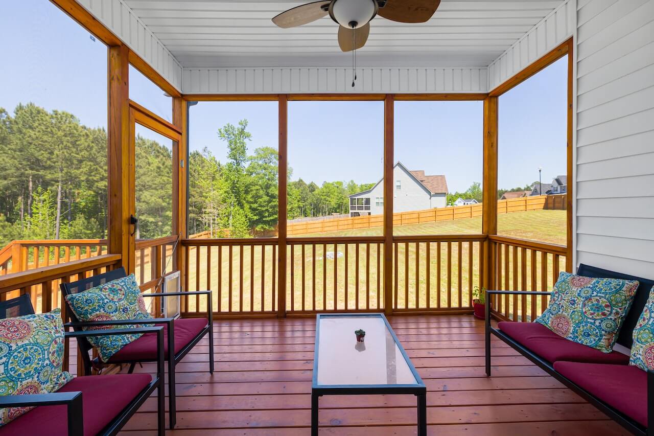 wood railing creating timeless ambience