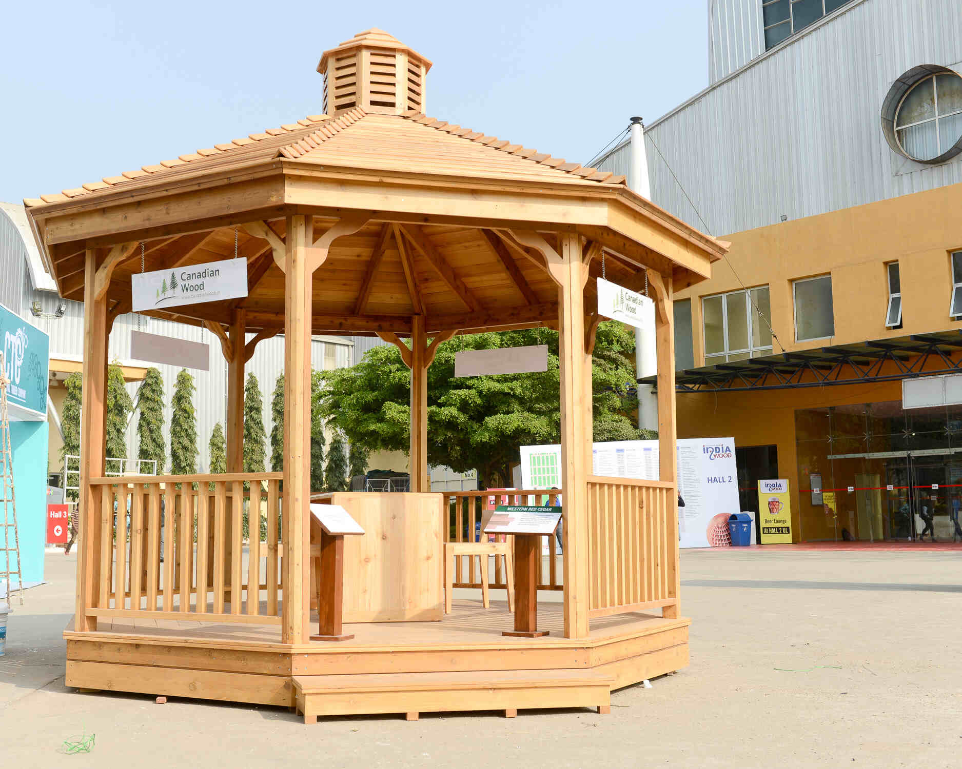 Western red ceder Gazebo is made from sustainable Canadian wood 