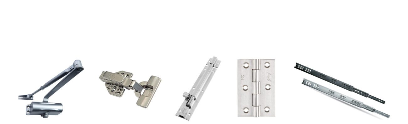 Godrej furniture fittings comprises of wardrobe hinges and drawer channels