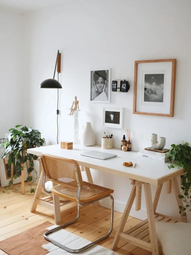 minimalist-home-office-decor-ideas-with-white-desk-and-rattan-chair