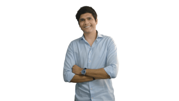 Varun Poddar wearing a blue shirt