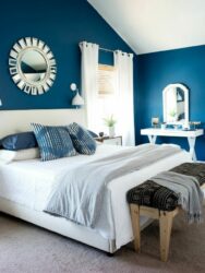 Blue bedroom decor