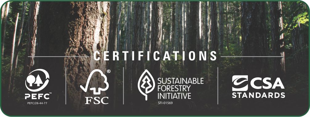 certified timber and wood products for sustainable forest management