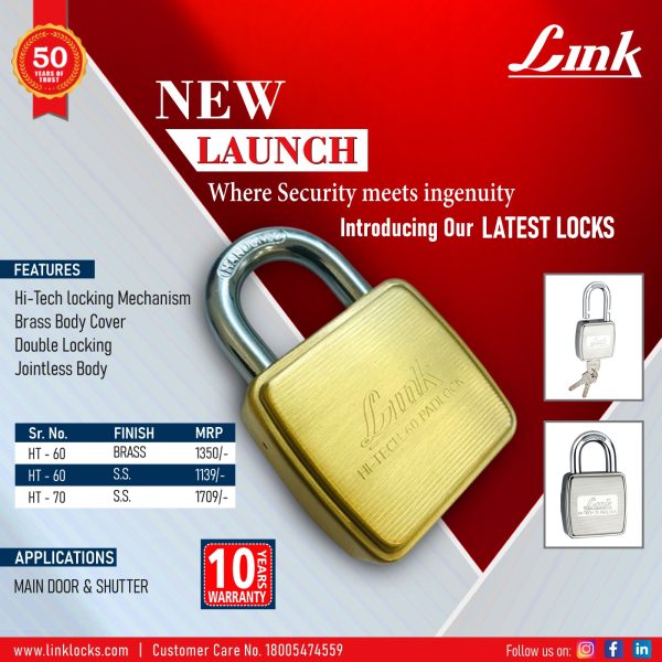 Link Locks HT-60 brass padlock | Door hardware