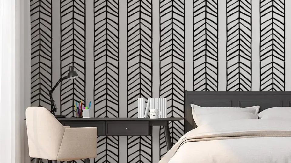 black and white wallpaper design for home