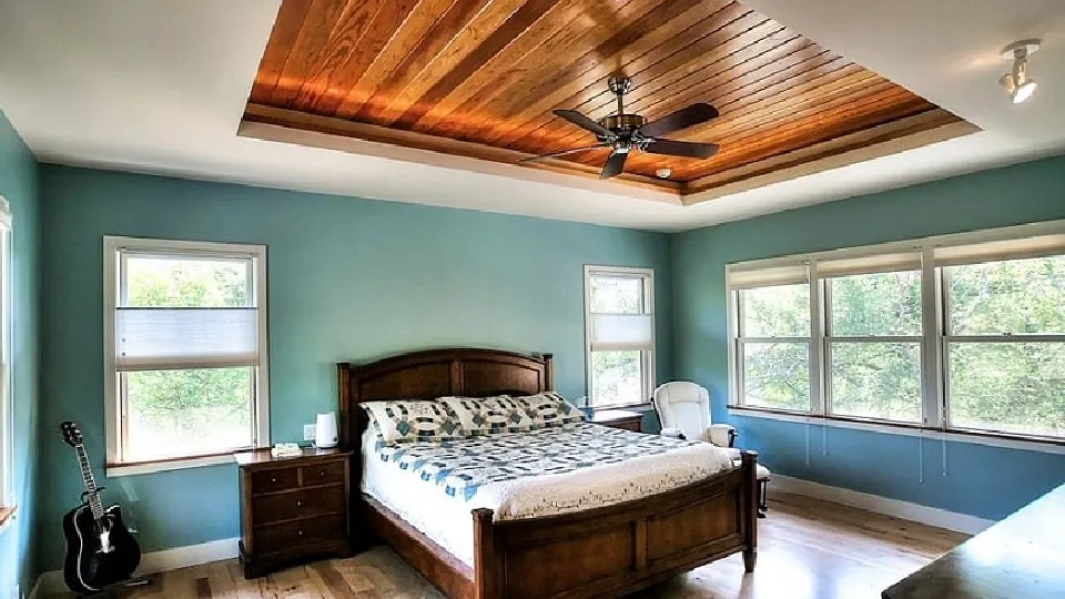 wooden false ceiling design simple