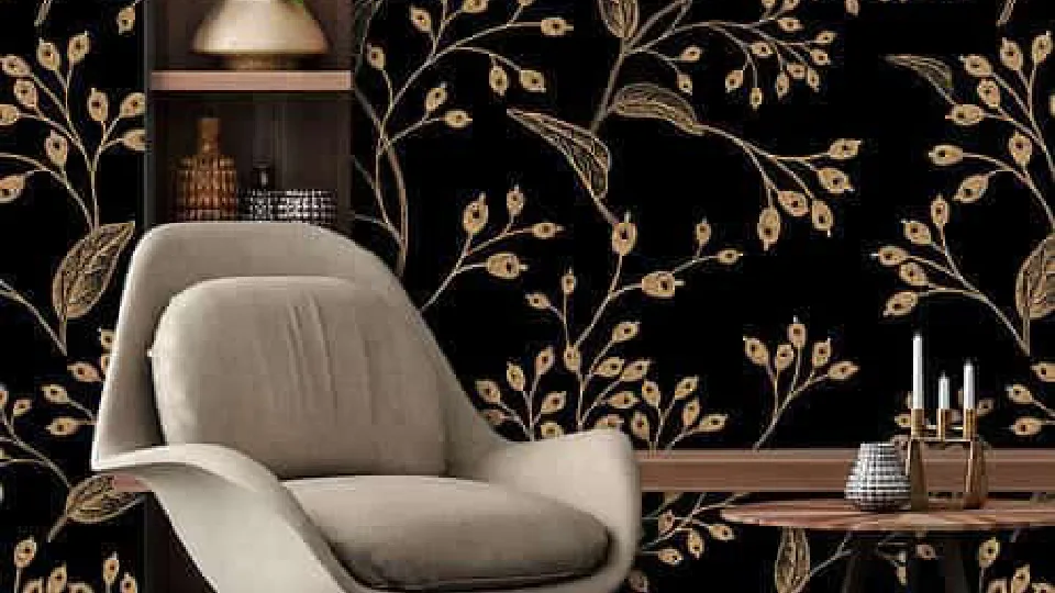 jaypore black and gold wall cover