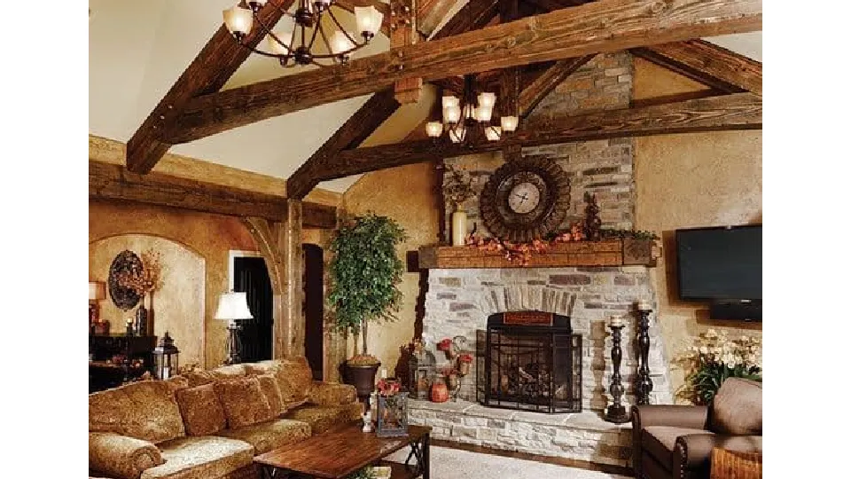 rustic wooden ceiling design