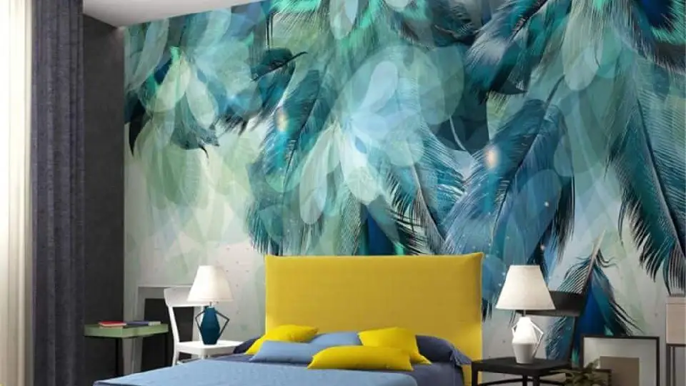 abstract wallpaper design with feathers