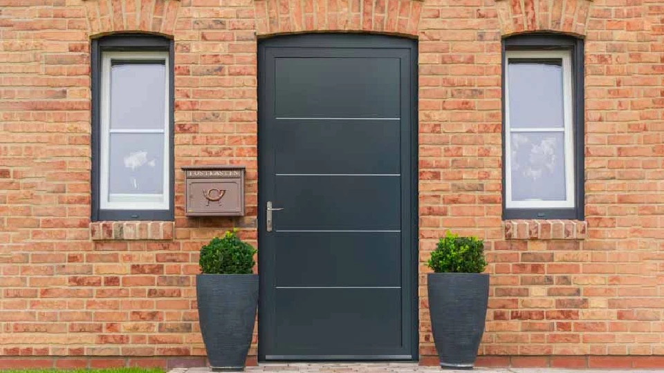 black main door design for a modern home