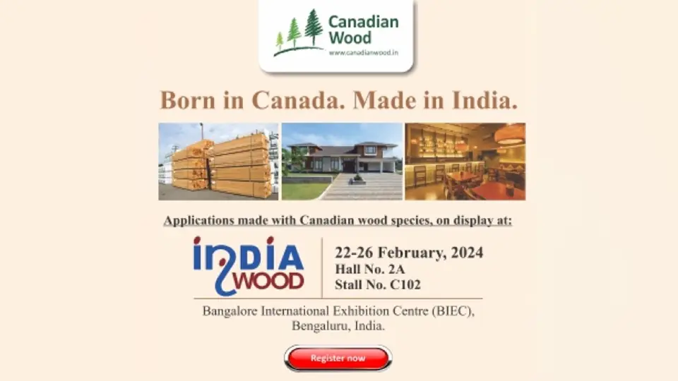 Canadian wood that sources its building materials and products through responsible forestry set to showcase at leading furniture exhibition indiawood 2024