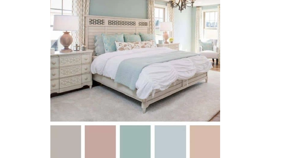 Pastel false ceiling design for bedroom