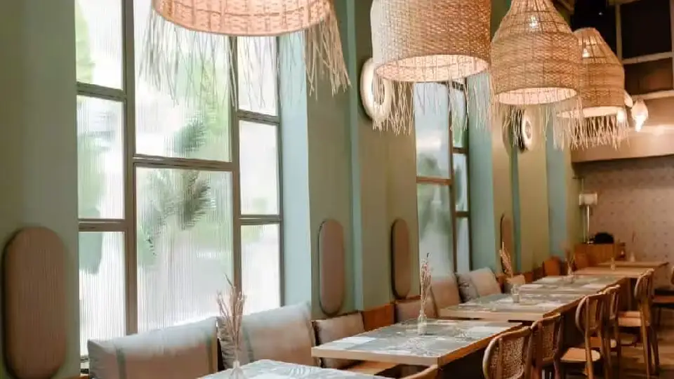 Beige interior design of the best cafes in India