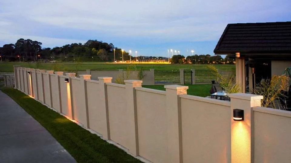 Masonry compound wall blends security with aesthetics, providing privacy while enhancing the property’s visual appeal. 