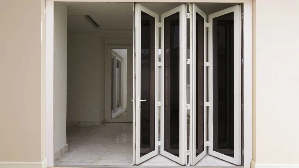 white upvc foldable gates