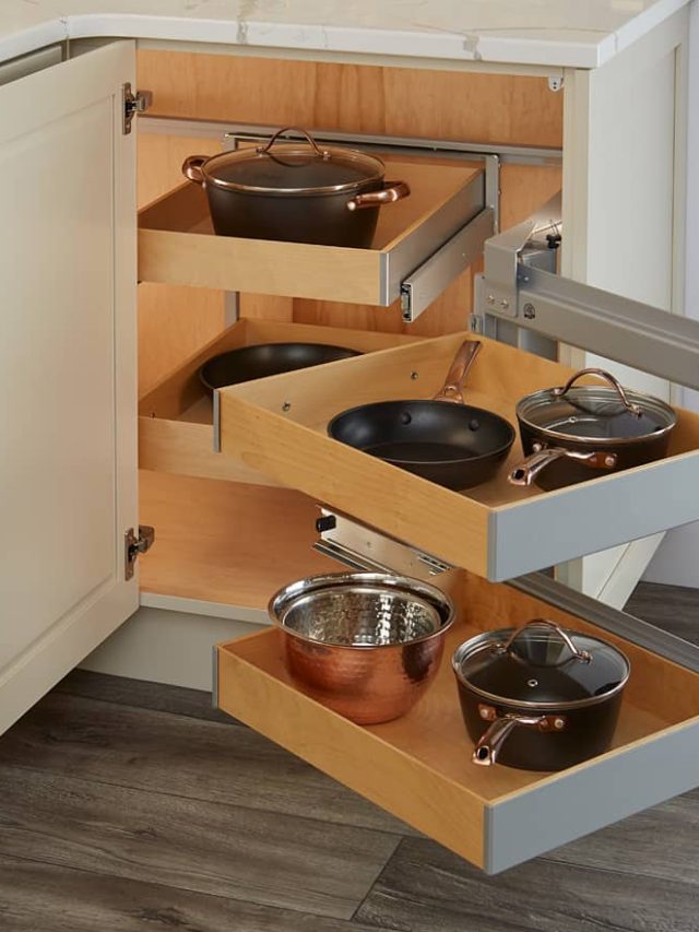 hafele kitchen pull out corner units in wood finish