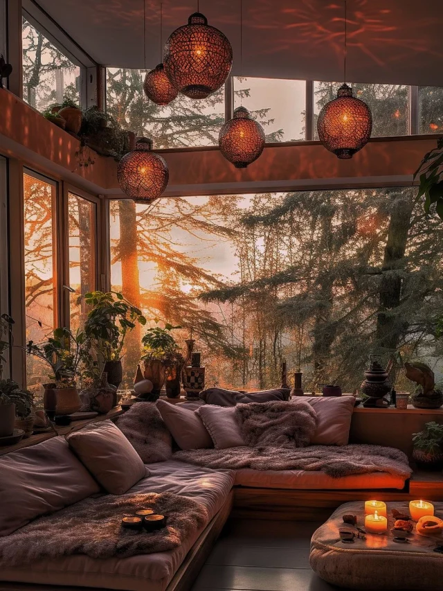 modern room with natural and diffused light