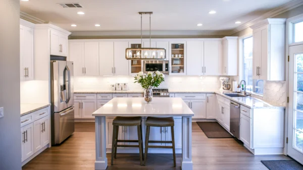 white modern modular kitchen