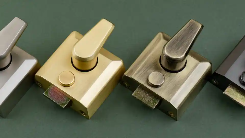 night latches in four different finishes - sliding doors hardware