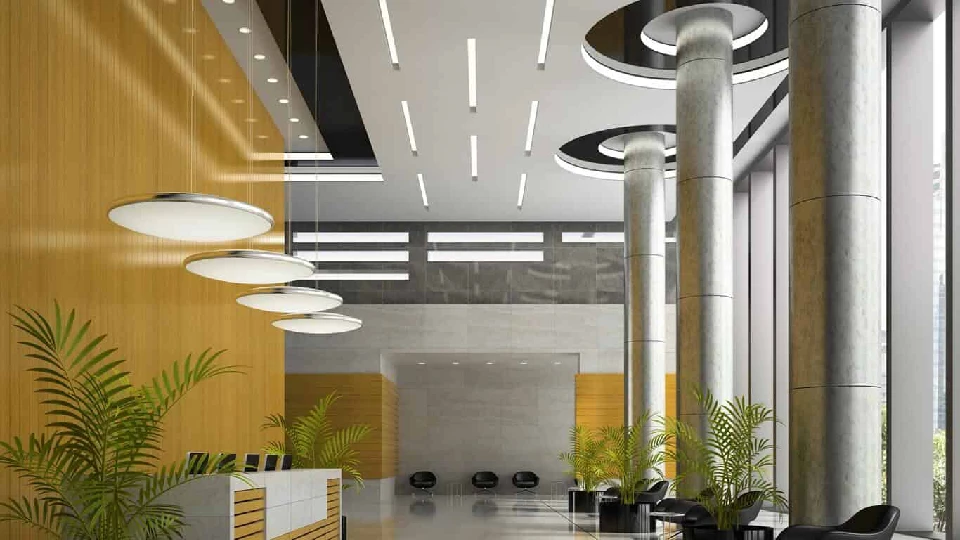 LED false ceiling lighting for reception