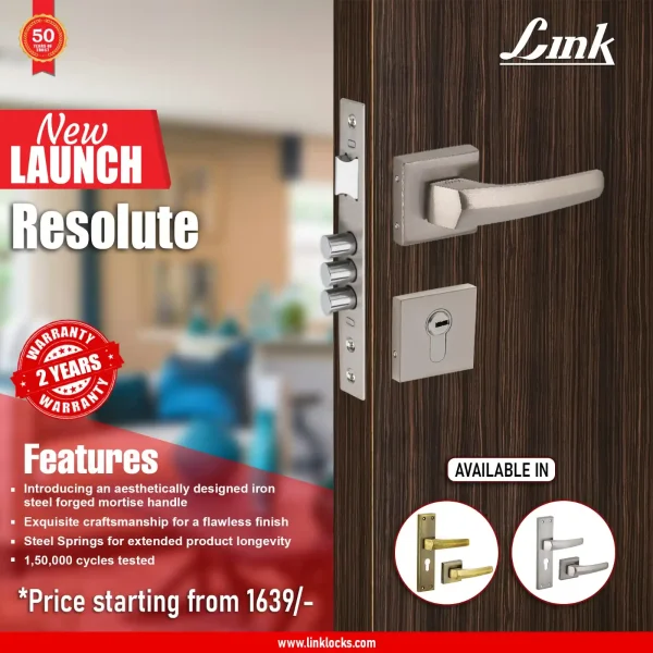 Link Locks RESOLUTE mortise handle | Door hardware