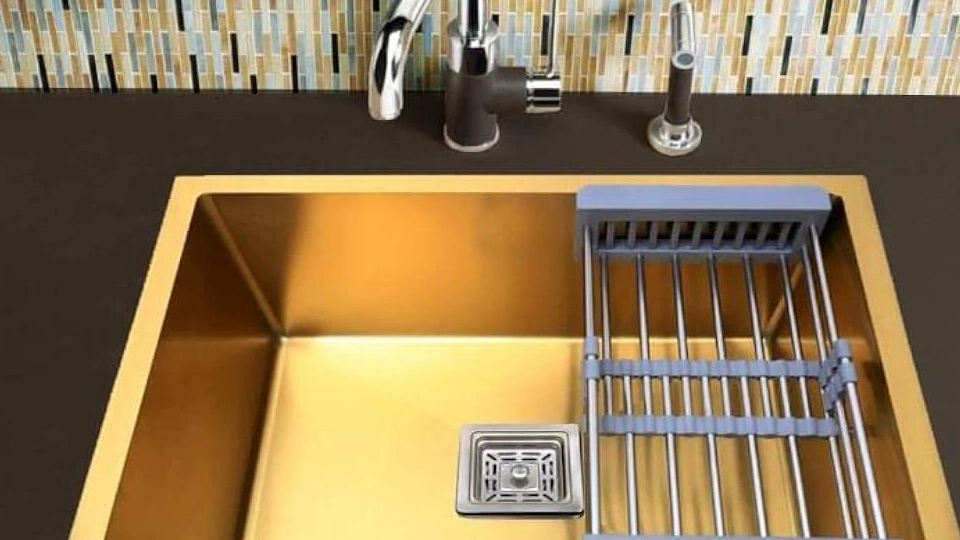 top 10 kitchen brands in india: jindal gold finish modular sink