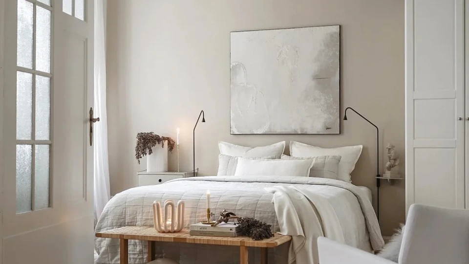 neutral shaded bedroom