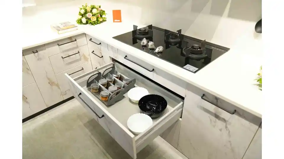 Display of Blum kitchen hardware at its Experience Centre in Kochi