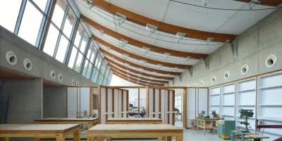 Glu-lam beams made from Douglas fir Canadian Wood