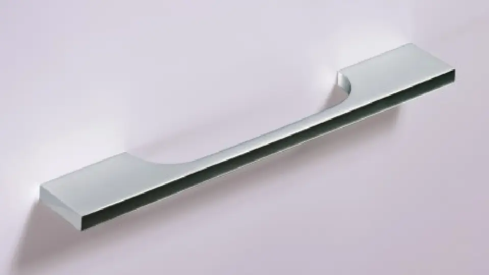 Hettich Torino Brushed stainless steel drawer handle design