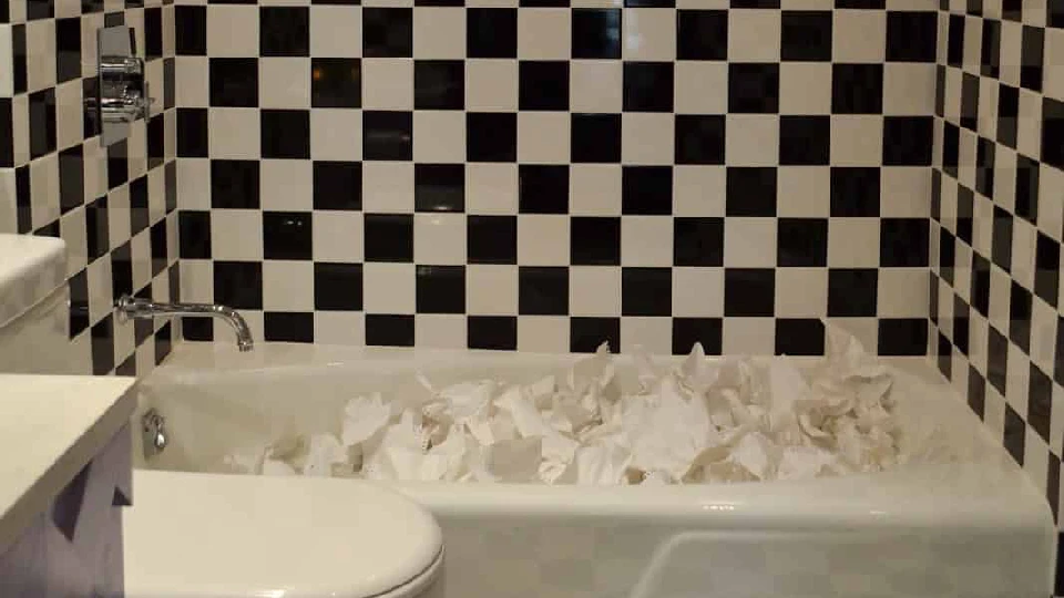 Checkerboard bathroom design