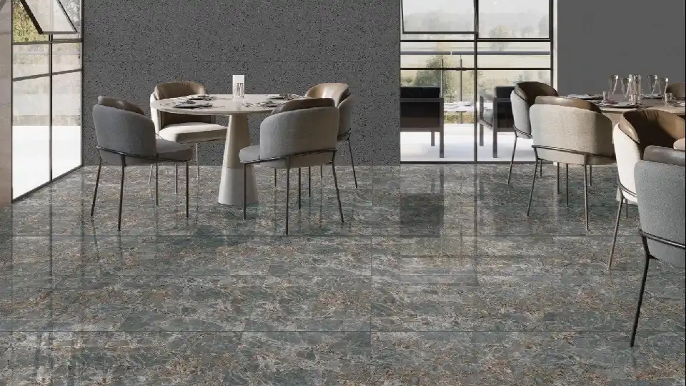 Multi shaded vitrified tiles by Orientbell, price per sq ft