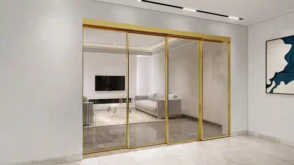 Ozone telscopic sliding door system - Stealth swing glass doors