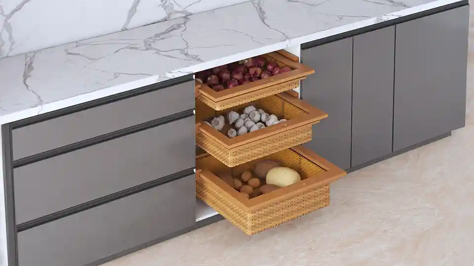 Ozone wicker baskets - smart storage organizers & solutions for kitchens