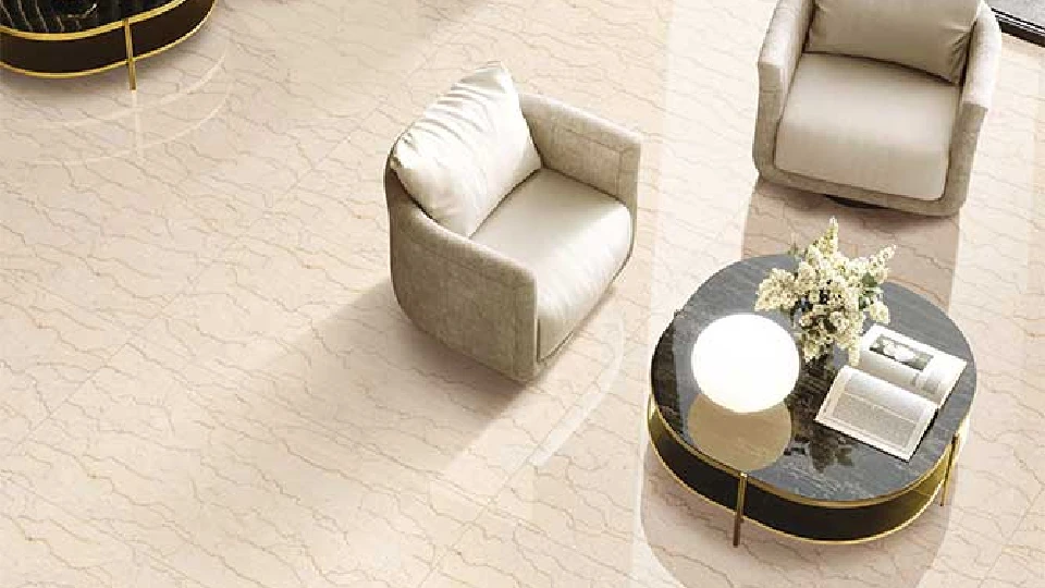 beige showroom tiles