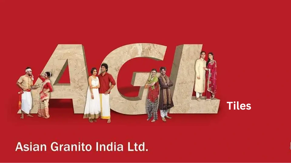 AGL Asian Granito image banner in red colour with brand logo in light brown colour