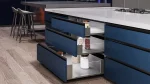 Ozone LED shelves - slim pro ergotec modular drawer systems in a modular kitchen