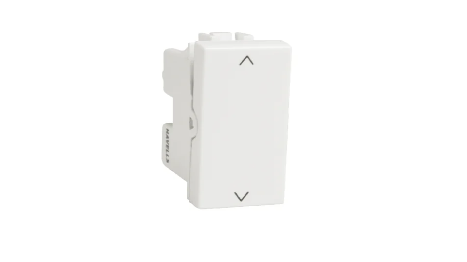 Havells modular white switches with arrow marks 