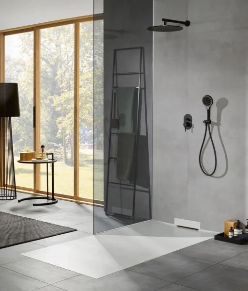 Villeroy & Boch Quaryl and ceramic shower tray | Walk-in shower surfaces